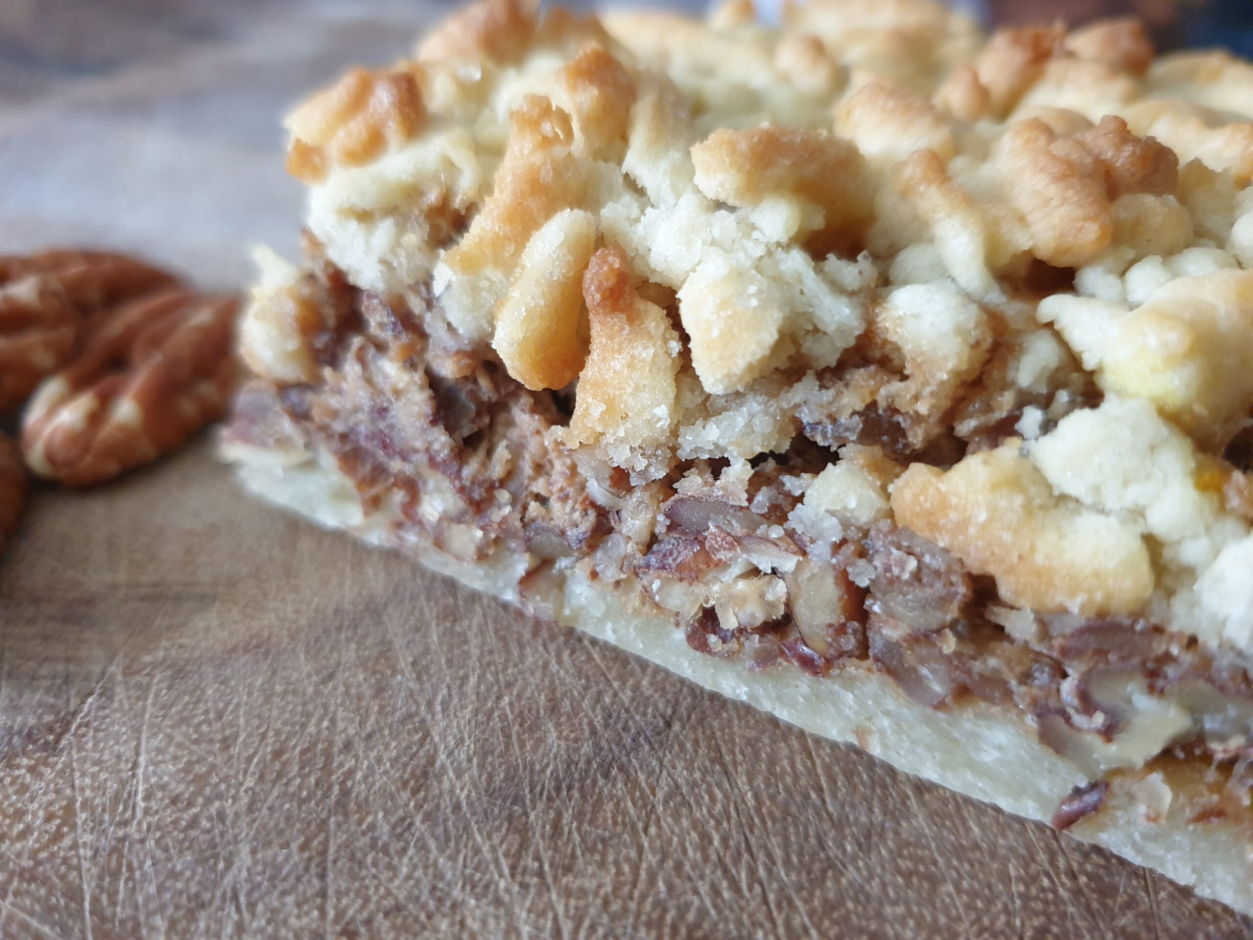 Pecan-Caramel Crumble Pie